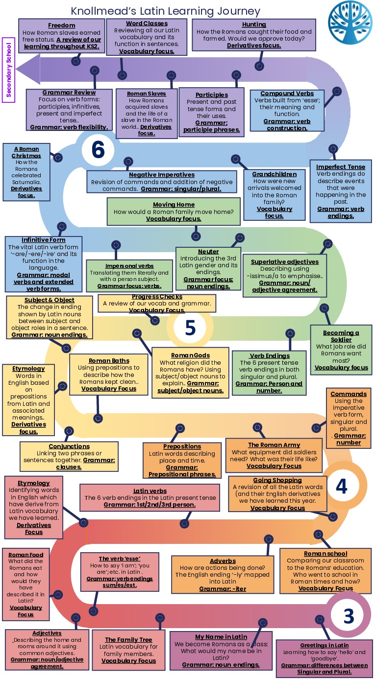 Latin y3 y6 learning journey